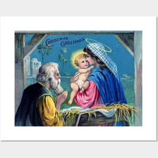 Vintage Christmas Jesus Birth Posters and Art